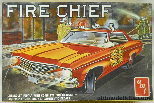 AMT 1/25 Chevrolet Fire Chief Impala 454 - Stock or Fire Chief, T223-225 plastic model kit